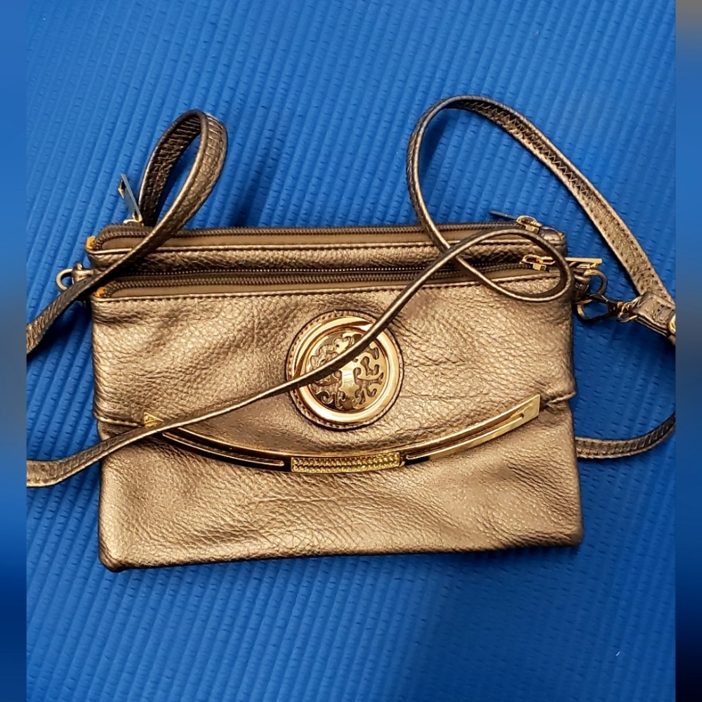 Vegan Tree of Life bronze metallic small purse